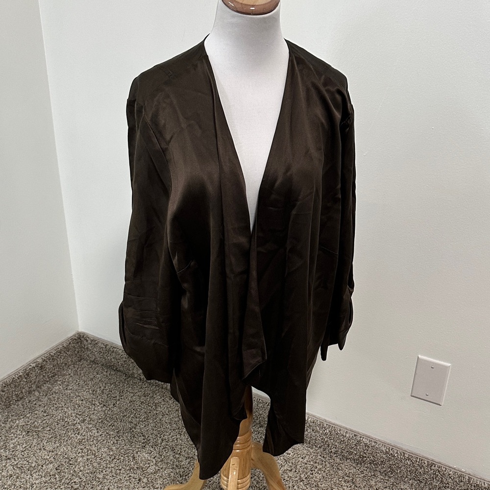 🪉 Kenneth Cole Satin Drape Front Jacket